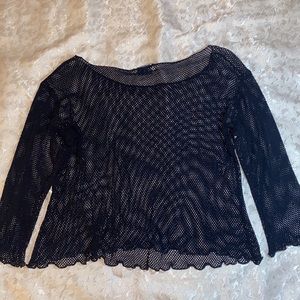knit top, sheer & perfect with a decorative lace top underneath